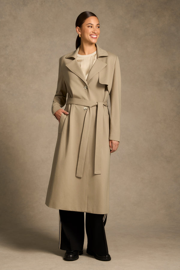 Ponte Trench Coat - Classic Tan
