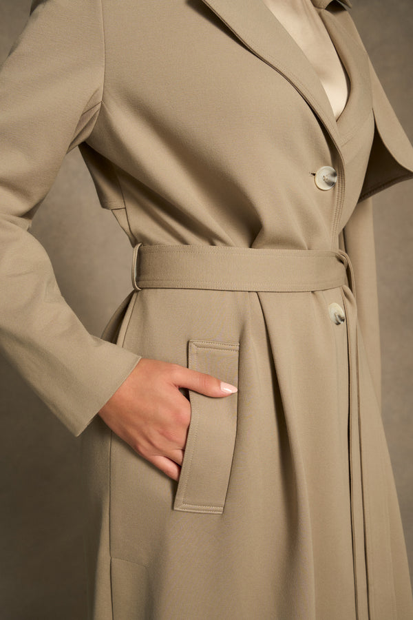 Ponte Trench Coat - Classic Tan