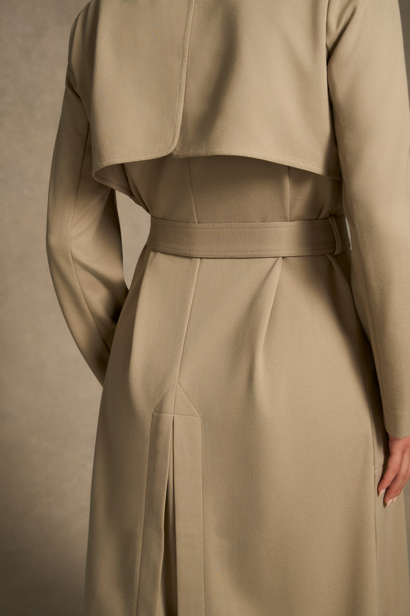 Ponte Trench Coat - Classic Tan