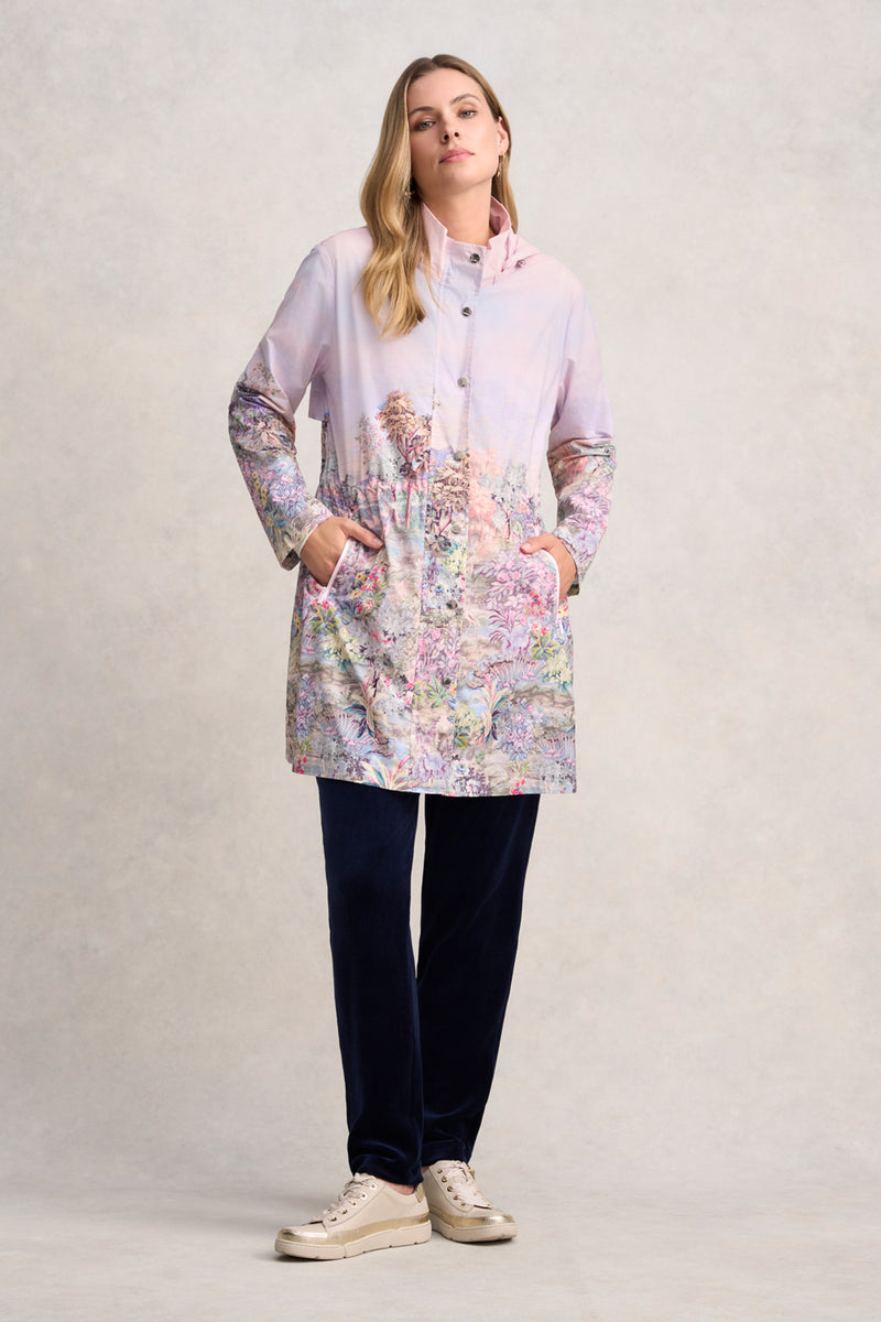 Packable Spray Jacket - Scenic Sunset Print