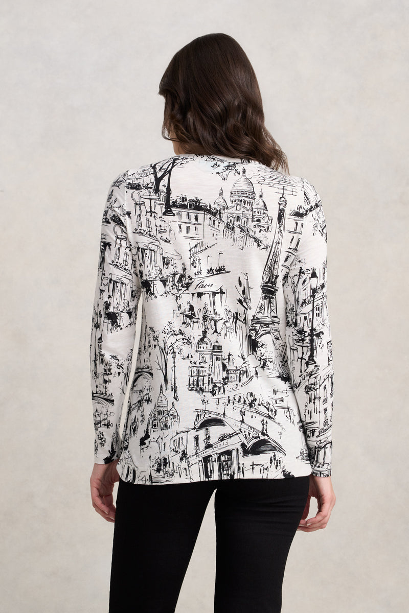 Long Sleeve Organic T-Shirt - Paris Print