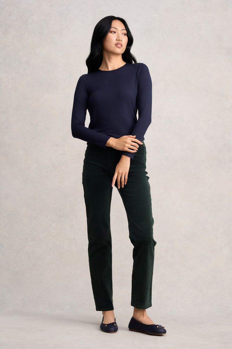 BENGAJEAN CORD STRAIGHT LEG - FOREST GREEN