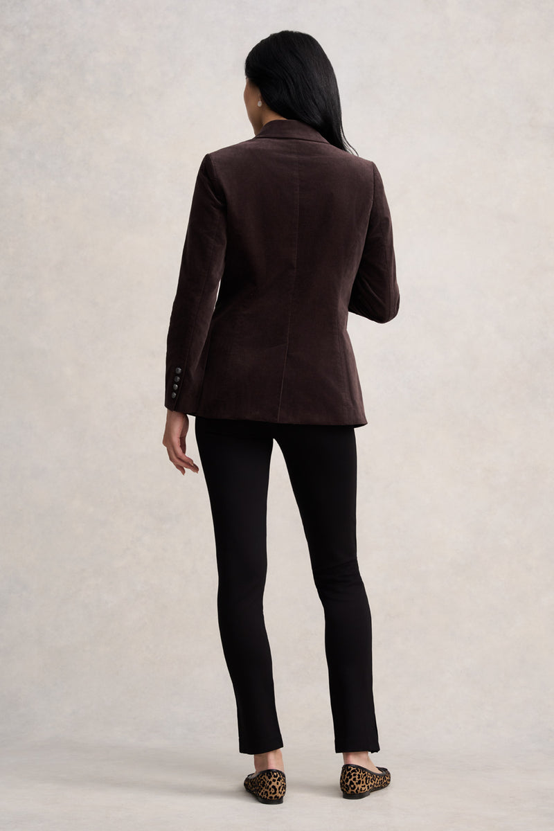 Velvet Blazer - Chocolate