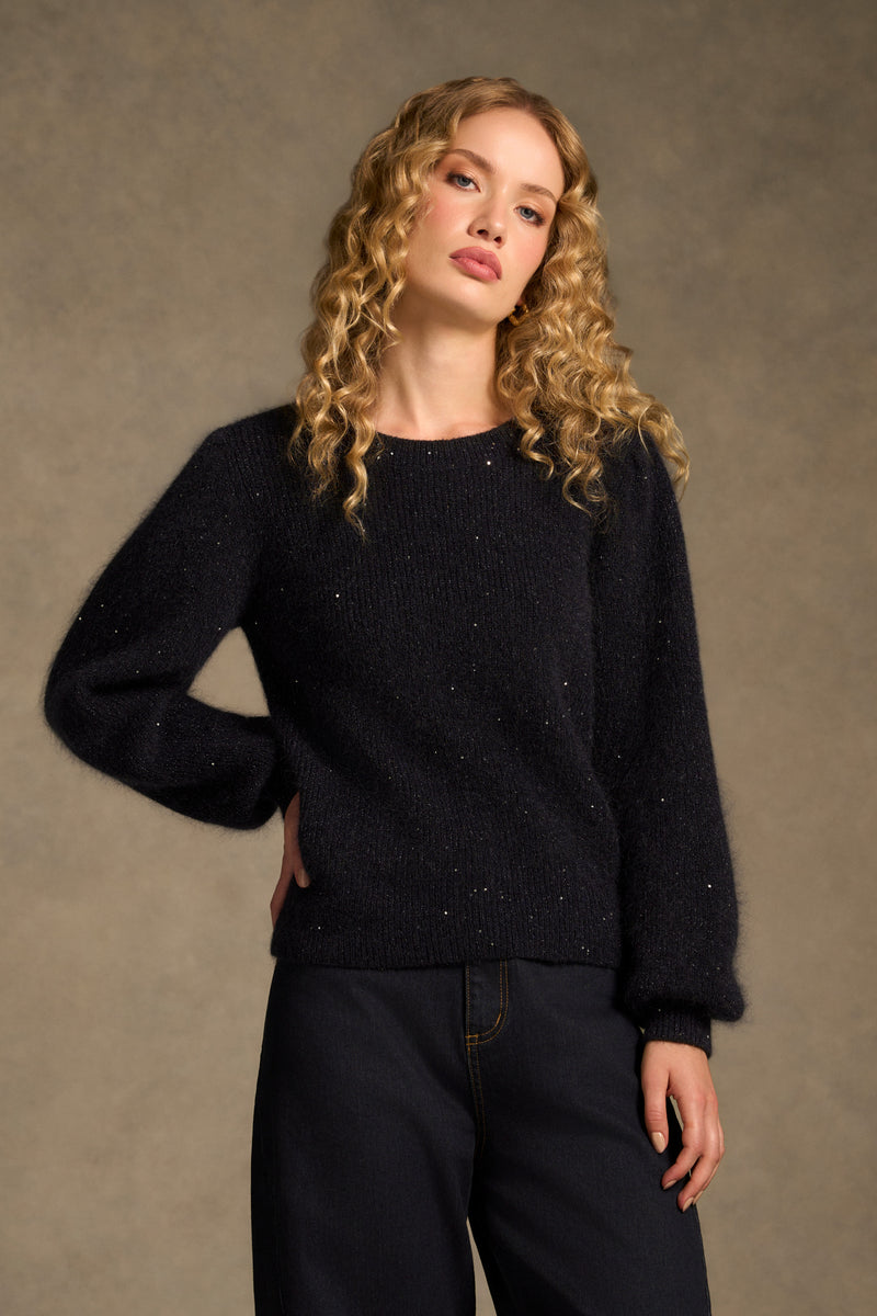 Puff Sleeve Jumper - Starry Night