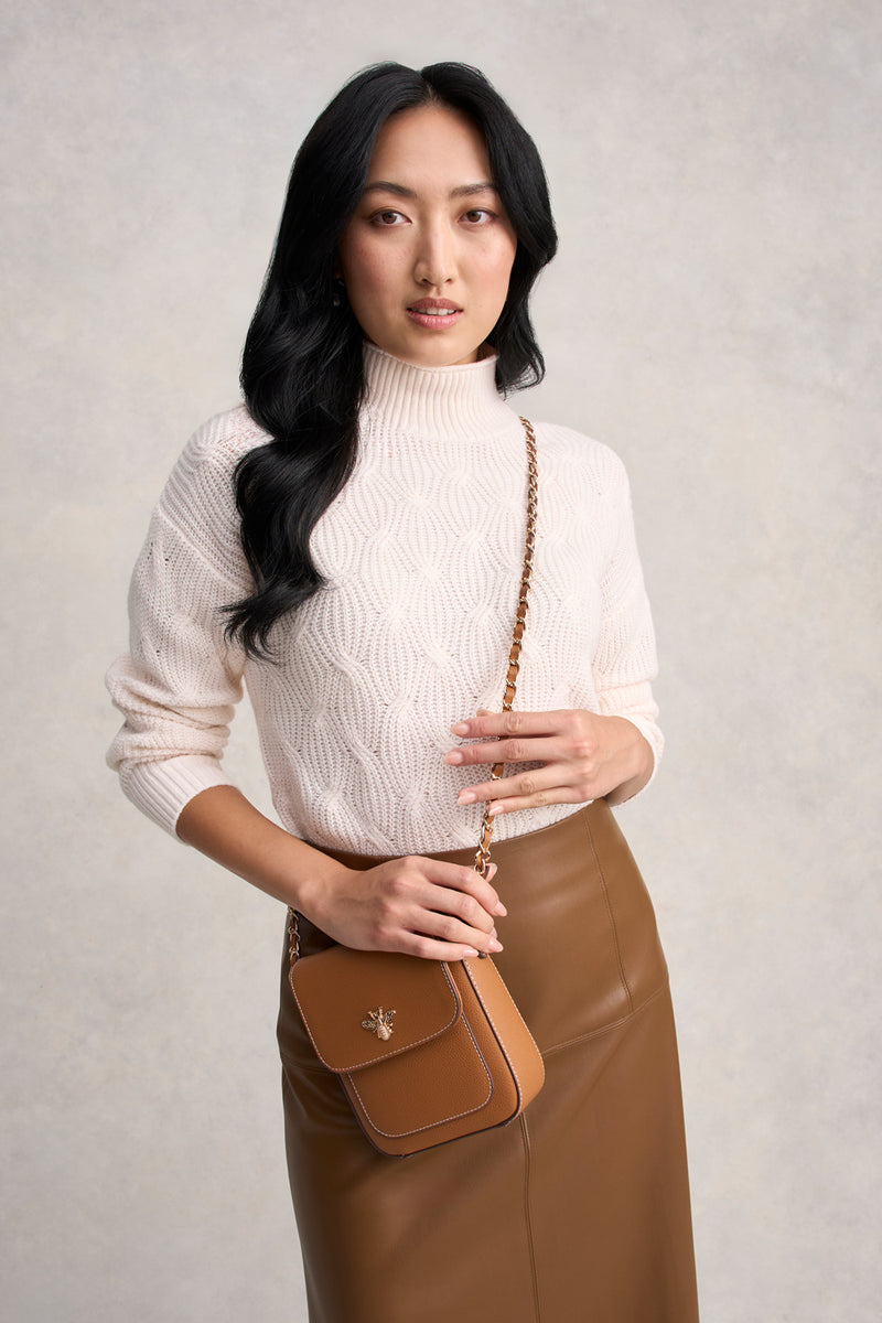 Cable Cotton Blend Jumper - Cream