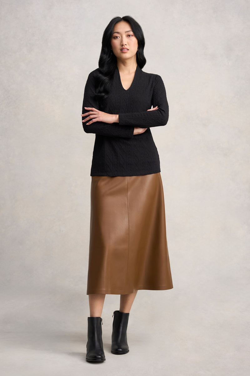 Jacquard Swing Top - Black