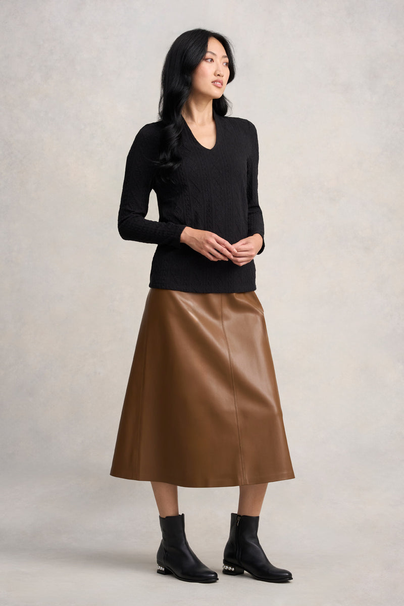 Jacquard Swing Top - Black