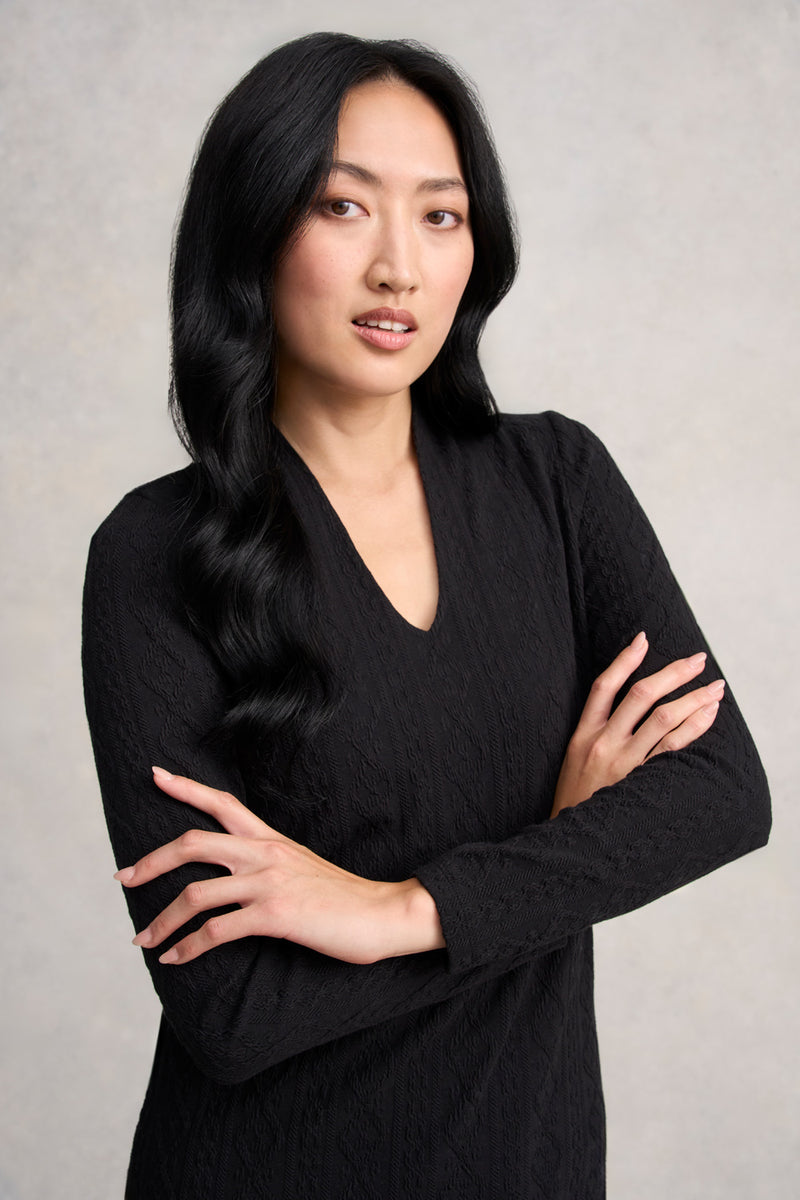 Jacquard Swing Top - Black