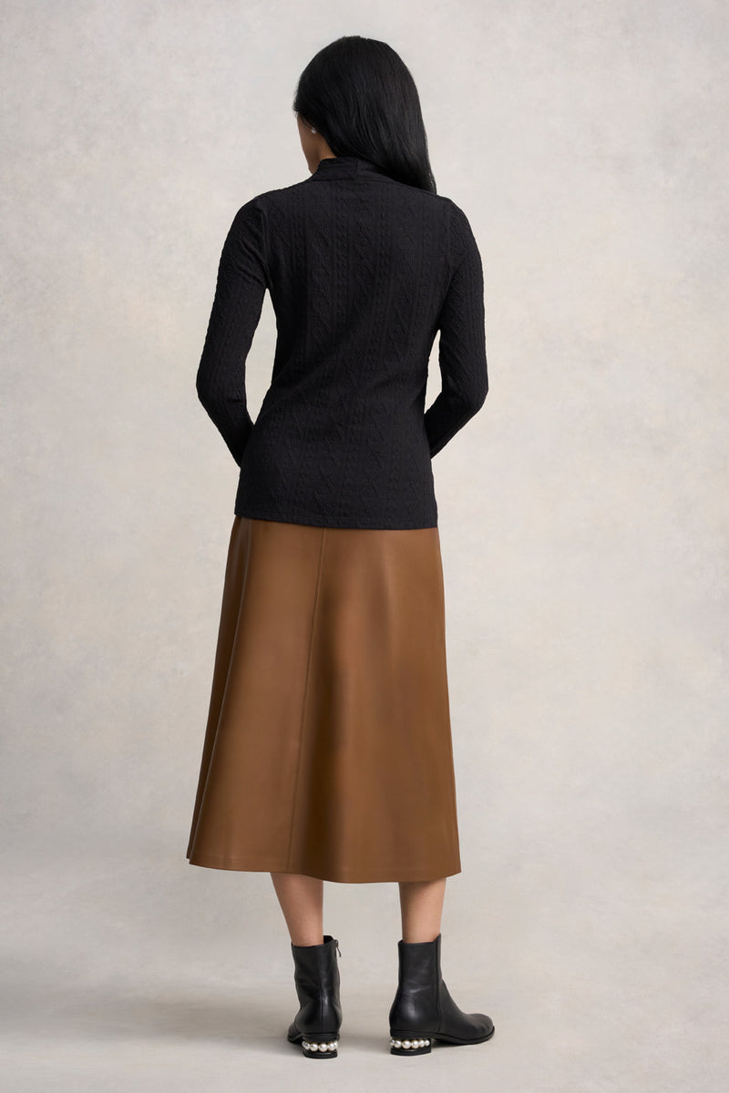 Jacquard Swing Top - Black