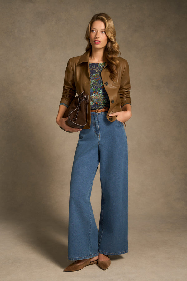 Double Layer Long Sleeve T-Shirt - Winter Chintz Print