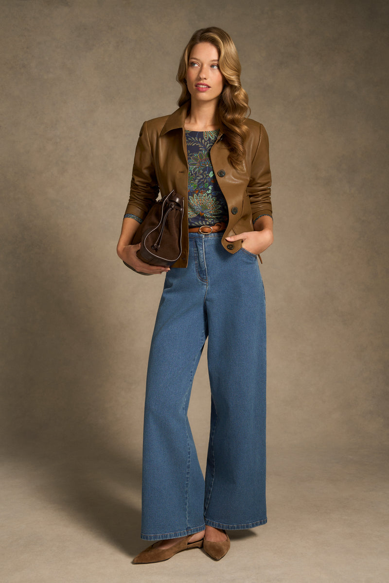 Double Layer Long Sleeve T-Shirt - Winter Chintz Print