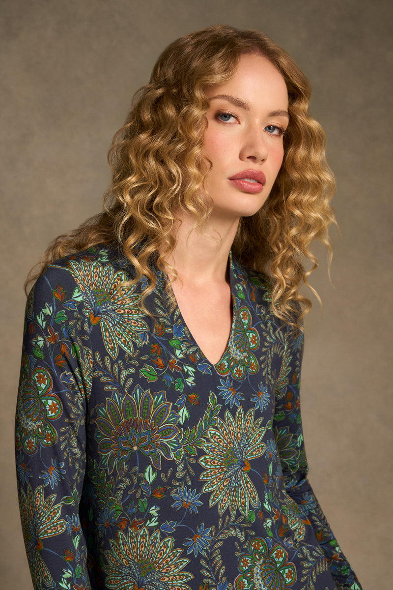 Jersey Midi Dress - Winter Chintz Print