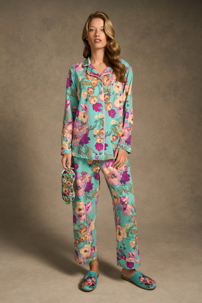 Printed Winter PJ - Azure Floral Print
