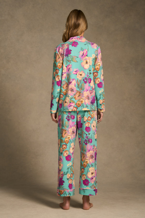 Printed Winter PJ - Azure Floral Print