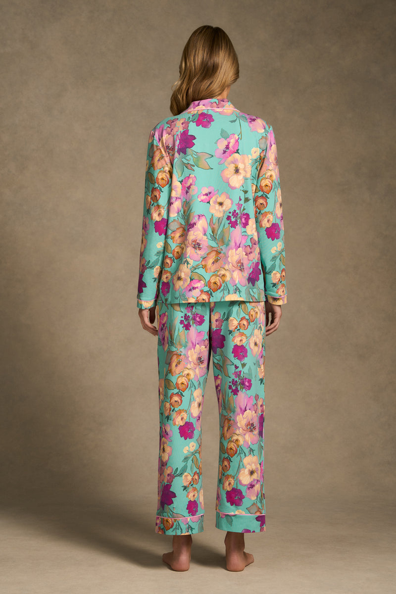 Printed Winter PJ - Azure Floral Print