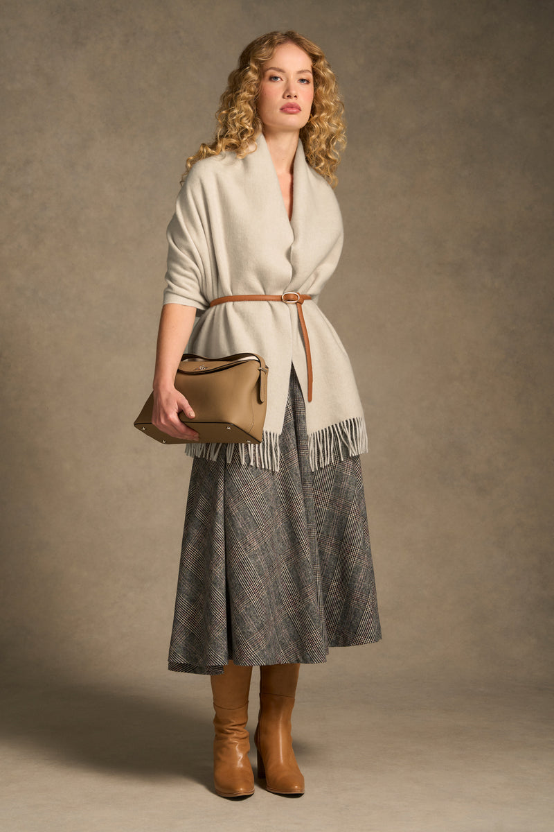 Check Full Skirt - Black Neutral Check