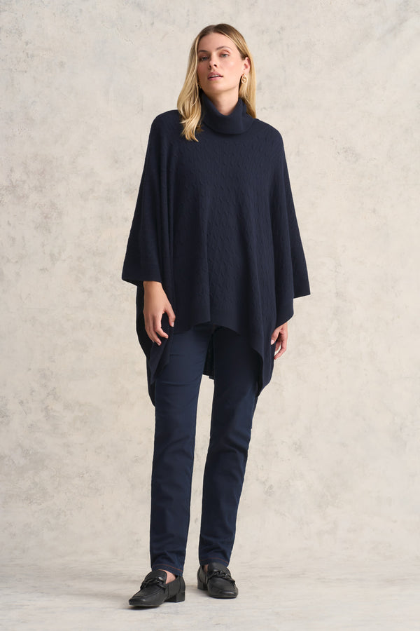 Catriona Cable Wool Poncho