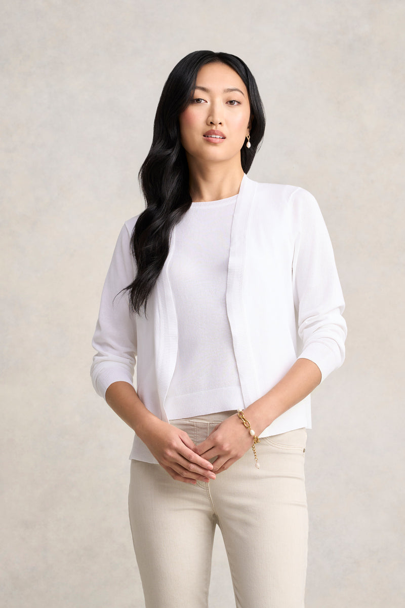 Essential Cardigan - White