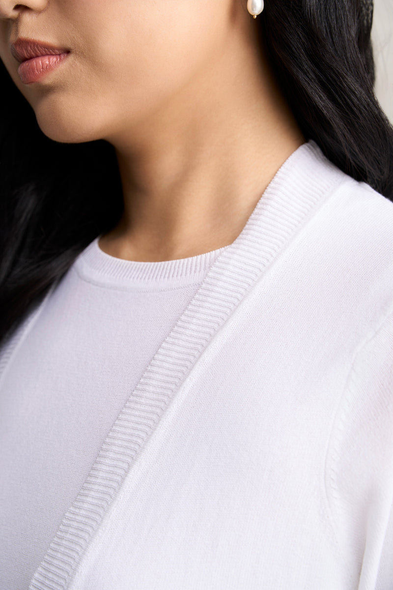 Essential Cardigan - White