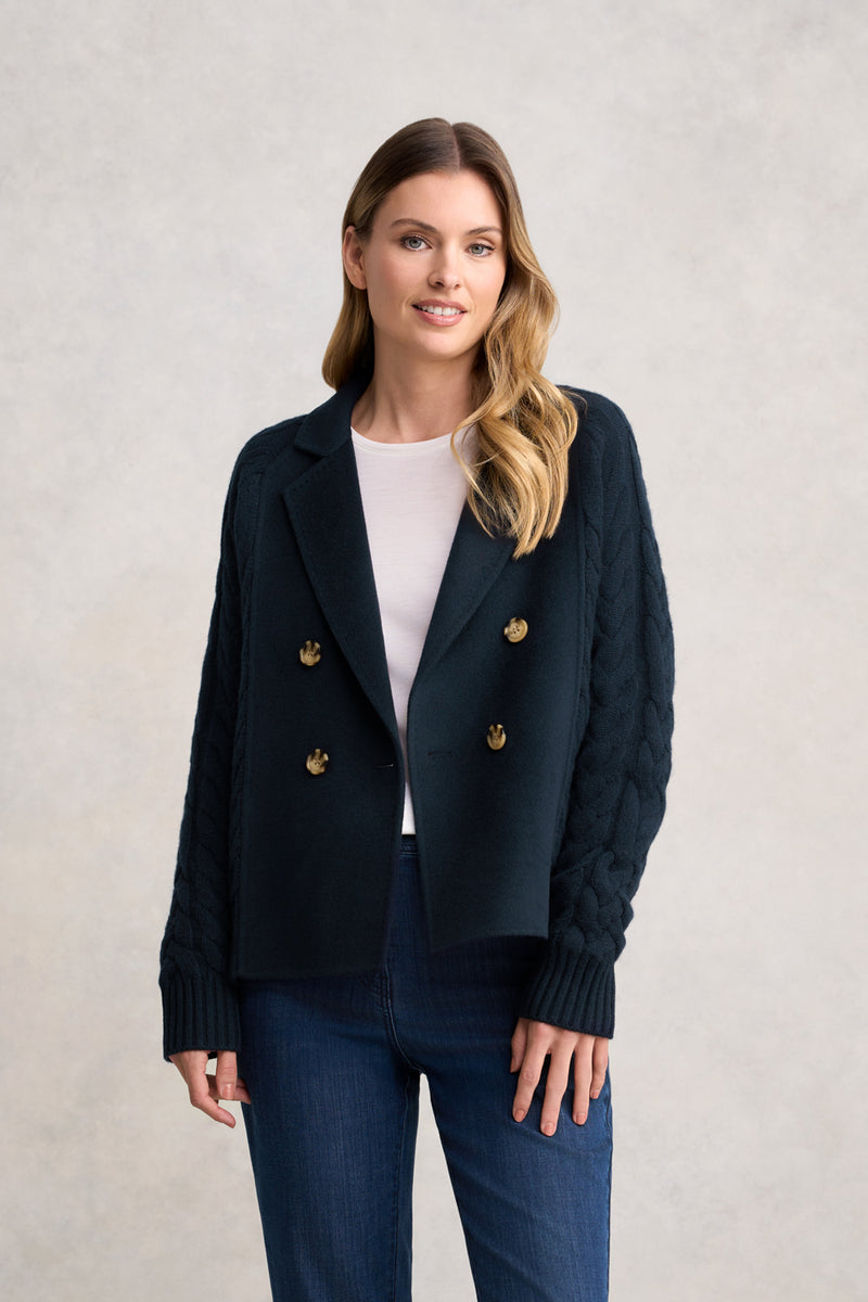 Cable Mix Jacket - Ink