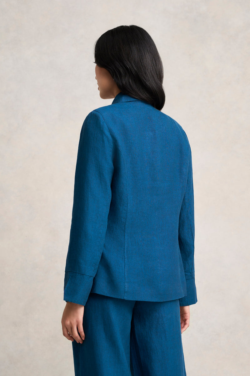 French Linen Jacket - Navy Delave