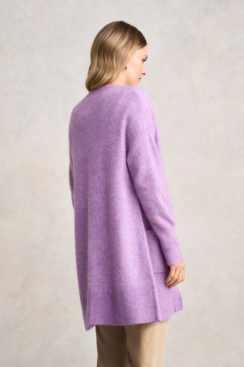 Button Through Mohair Cardigan - Violet