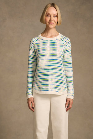 Jacquard Cotton Jumper Multi Dot