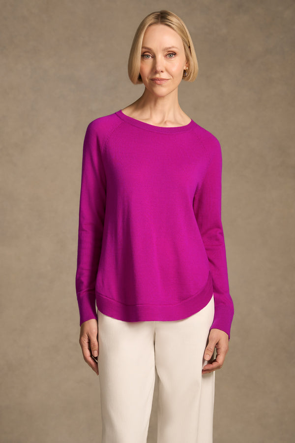 Extra Fine Merino Jumper - Fuchsia