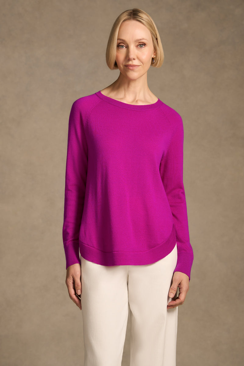 Extra Fine Merino Jumper - Fuchsia