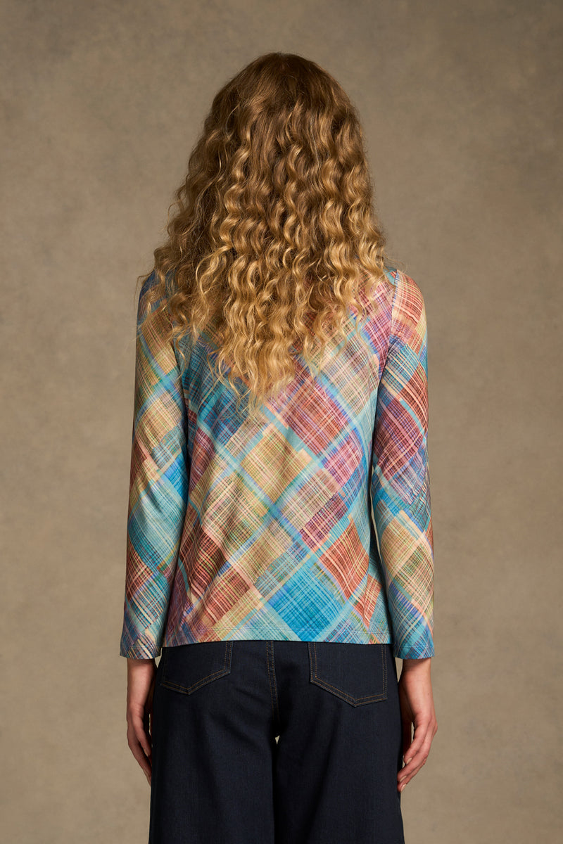 Double Layer Long Sleeve T-Shirt – Plaid