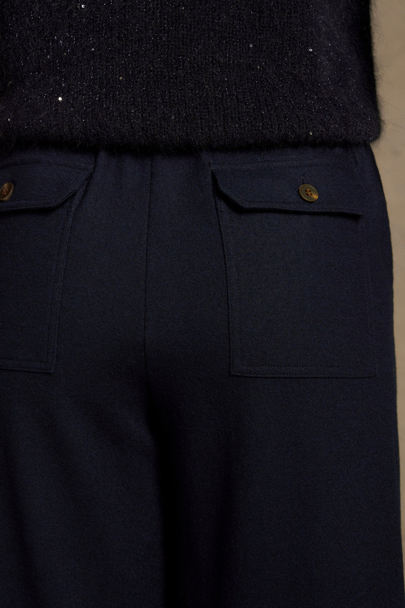 7/8th Boiled Wool Pant – Indigo