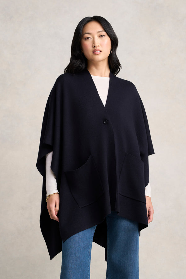 Front Pocket Merino Wrap - Ink