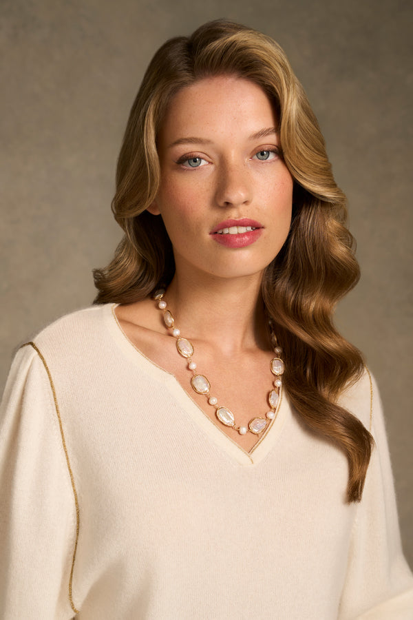 Freshwater Pearl Necklace - Gold