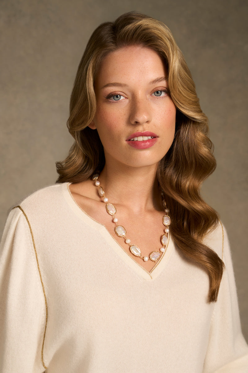 Freshwater Pearl Necklace - Gold