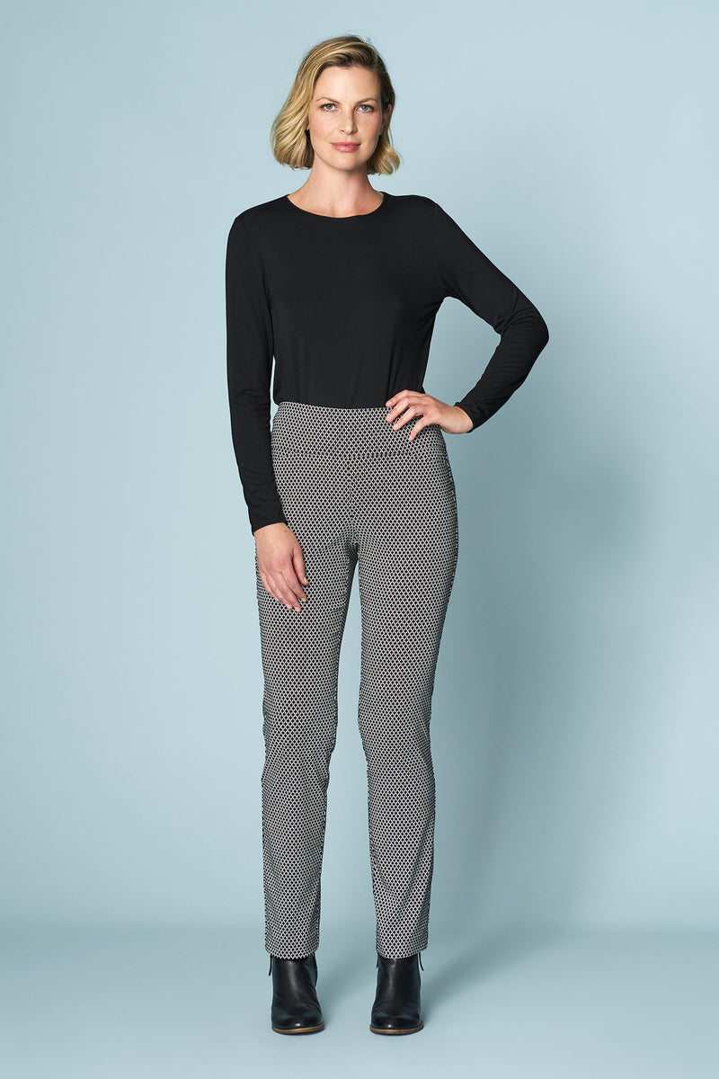 Texture Printed Full Length Pant - Texture Print