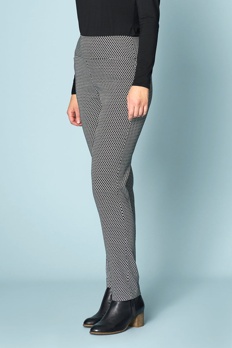 Texture Printed Full Length Pant - Texture Print