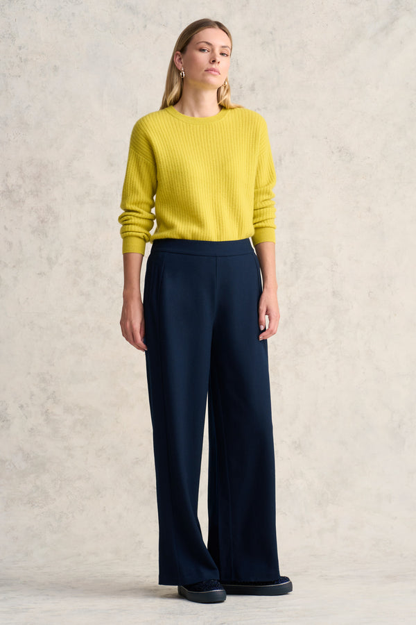 Boiled Wool Wide Leg Pant