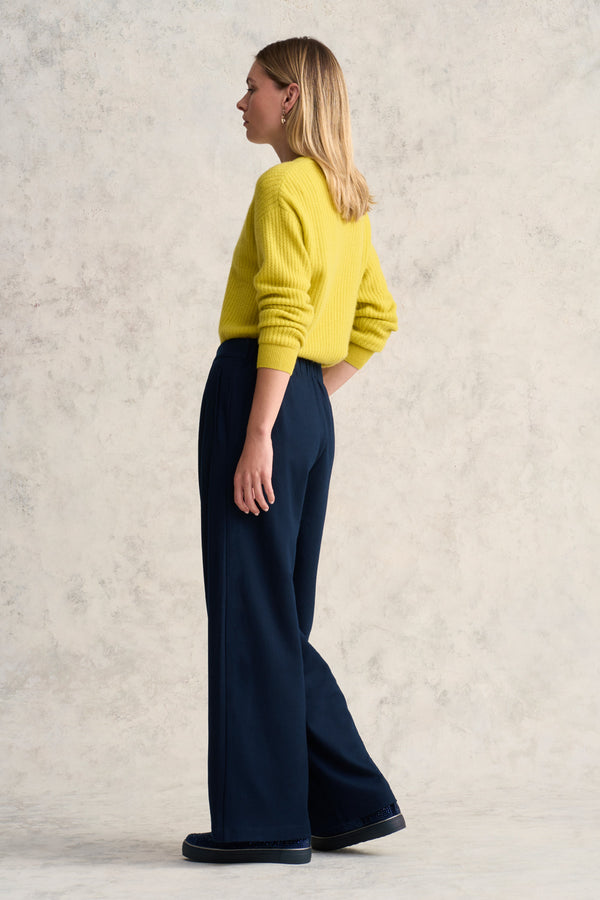 Boiled Wool Wide Leg Pant