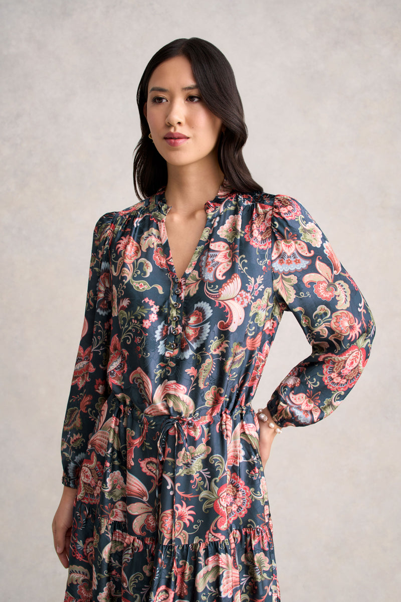 Printed Jacquard Dress - Tapestry Print