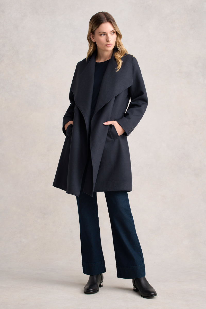 Wool Coatigan - Steel Grey