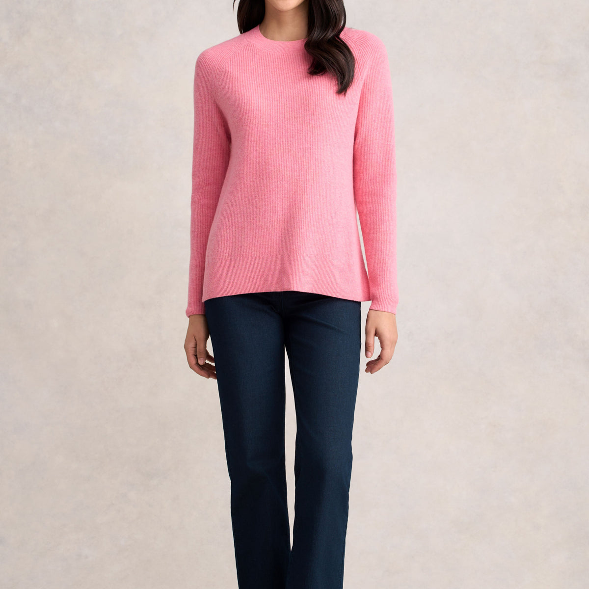 Wool Rib Knit - Pink White Marle – Blue Illusion
