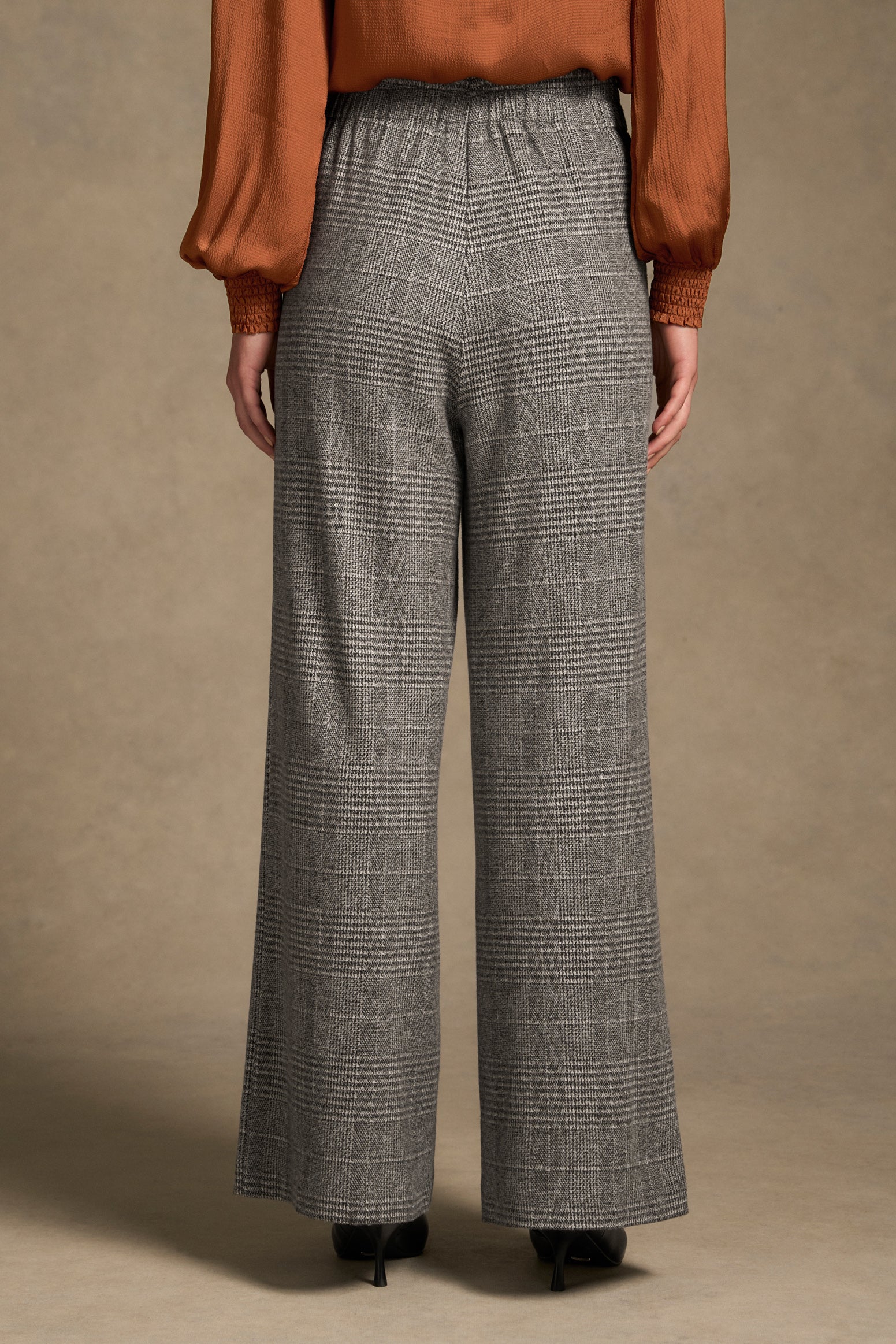 Wide Leg Check Pant - Glen Check – Blue Illusion