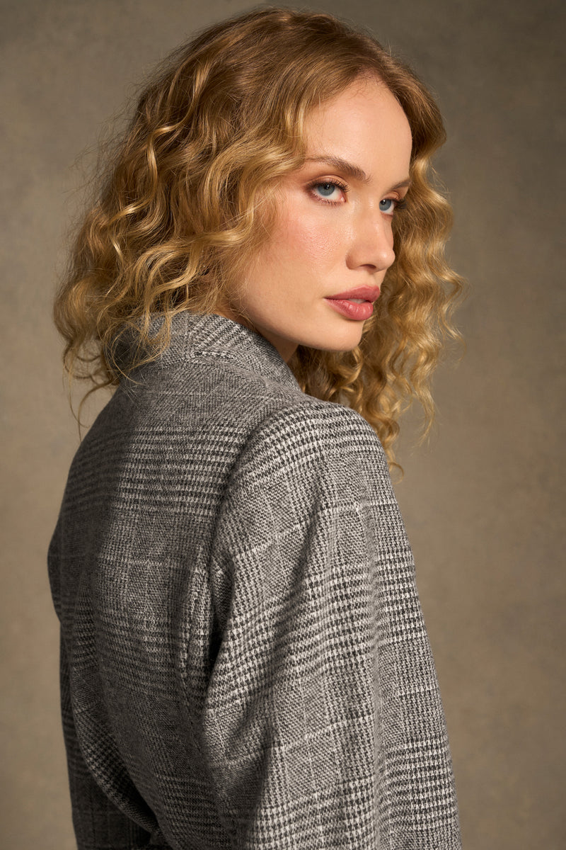 Sculpted Check Jacket - Glen Check
