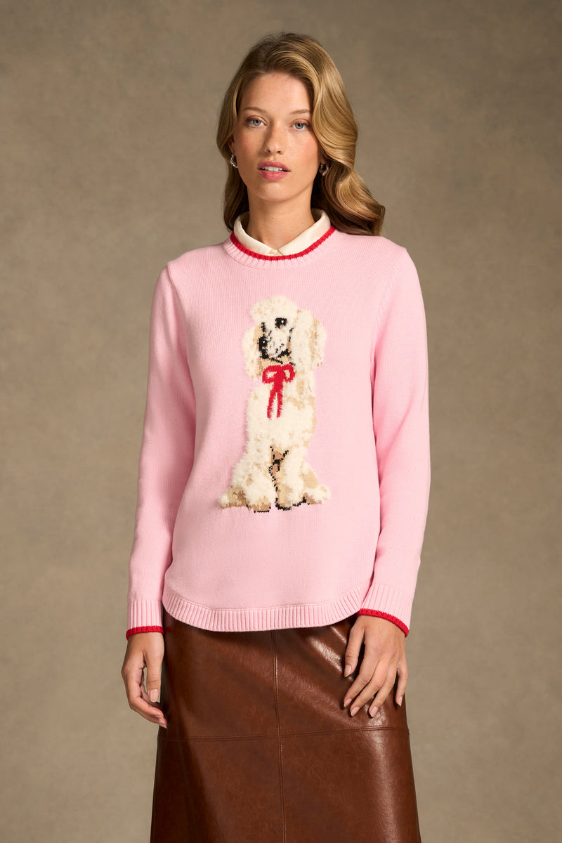 Knitted Poodle Jumper - Chienne Print