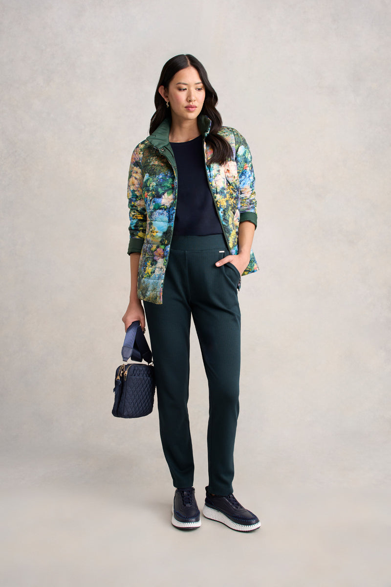 Herringbone Leisure Pant - Forest Herringbone