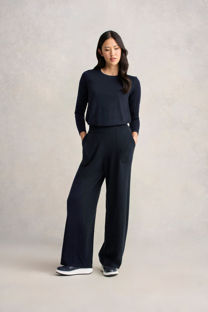 Wool Cashmere Pant - Ink