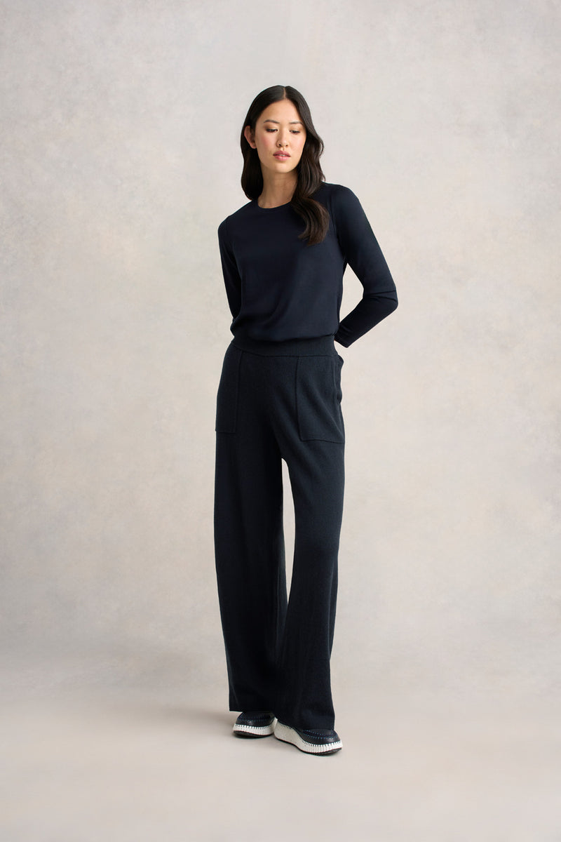 Wool Cashmere Pant - Ink