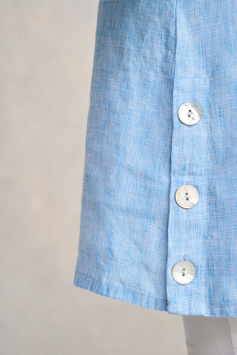 Linen Tunic - Chambray Cross Dye