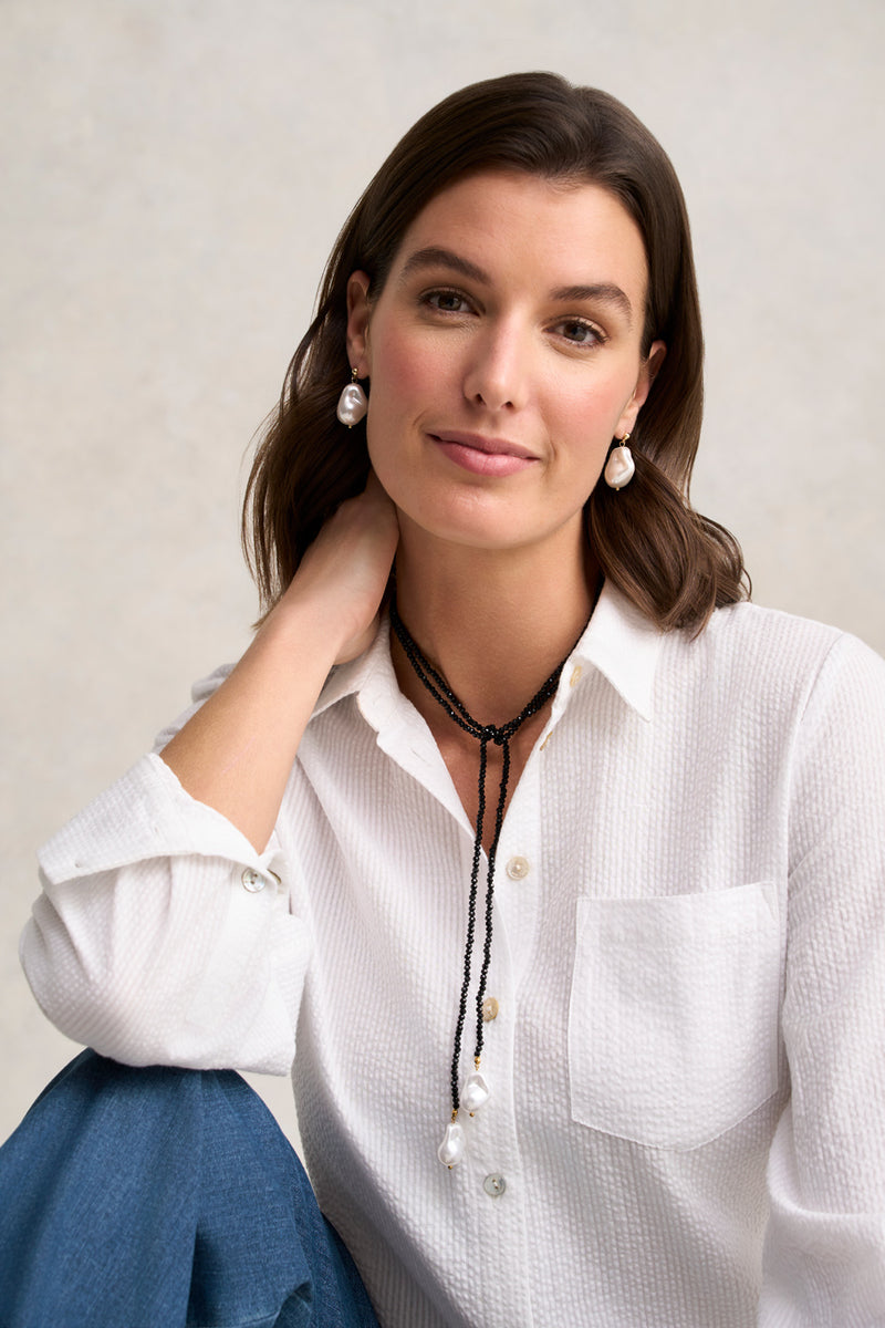 Faceted Rope Necklace - Black