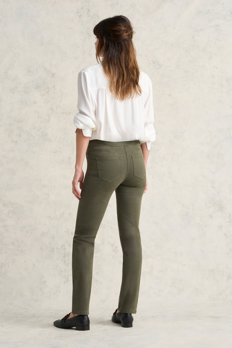 Bengajean Full Length Straight Leg - Dark Olive